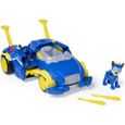 Véhicule transformable Pat Patrouille Mighty Pups - Chase - Figurine et projectiles inclus-0