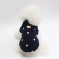 blue-S -Étoiles imprime chien manteau hiver chien vêtements veste chiot Chihuahua vêtements à capuche pour petits chiens moyens carl-0