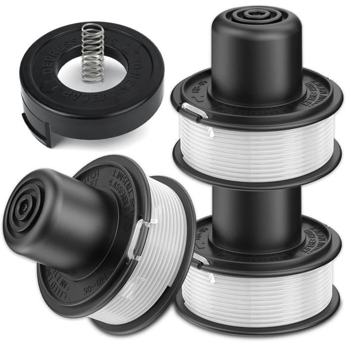 Lot de 10 bobines de fil de coupe extra résistant pour débroussailleuse