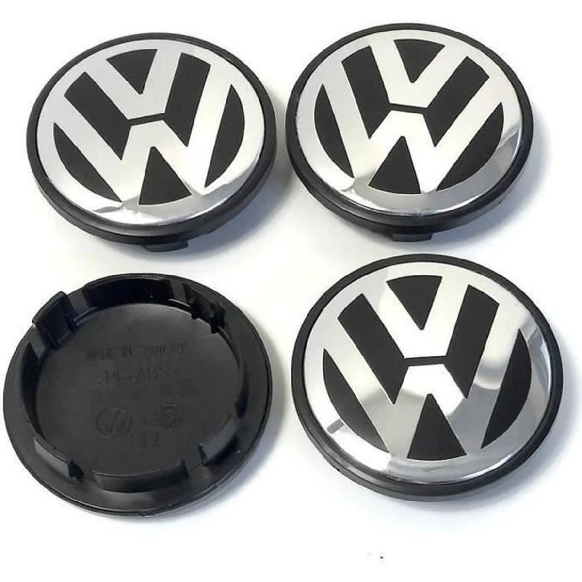 Cache De Roue 4X CENTRES DE ROUE VW caches moyeu jante alu 65mm emblème VOLKSWAGEN ...