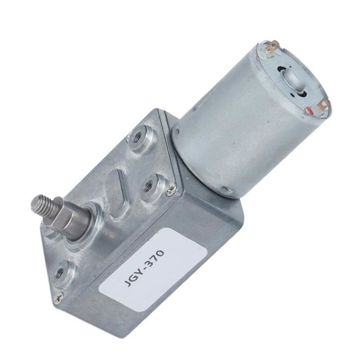 YUM Moteurs à engrenages à vis sans fin DC12V Moteurs de réduction de vitesse avec arbre de 8 mm