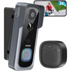 ieGeek 2K Sonnette sans Fil avec Camera WiFi avec Support d'angle De Sonnette Réglable, Sonnette Vidéo, PIR, Changeur De Voix