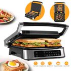 KOTEZU Grille Viande & Panini & Barbecue 3 en 1, Plaques Amovibles, 5 Modes Automatiques, Ouverture à 180°, 2100 W