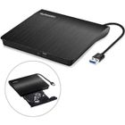 ABURNUDREY Lecteur CD/DVD Externe - AUDBURN - USB 3.0 - Graveur DVD - Enregistreur Portable - Noir