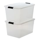 Iris TB-45, Boîte de rangement, Noir, Transparent, Rectangulaire, Monotone, Transparent, 45 L