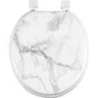 DOUCEUR D INTÉRIEUR Abattant WC - L3C - Universel - MDF - Plastique - Marbre