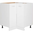 Armoire meuble d’angle - OMABETA - Blanc - 75,5x75,5x80,5 cm - Bois massif - Montage facile