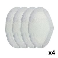Lot de 4 tampons de Nettoyage de Rechange lavables Lingettes en Microfibre pour Balai Vapeur pour POLTI / Polti Kit 