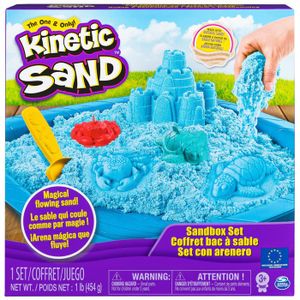 JEU DE SABLE À MODELER Kinetic Sand kit de construction de château de sable cinétique bleu 454 g