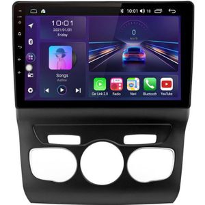 AUTORADIO Junsun Autoradio Android 12 pour Citroen C4 C4L DS4 (2013-2017) [1G+32G] Carplay, Android Auto, GPS, WiFi, Bluetooth, FM,GPS
