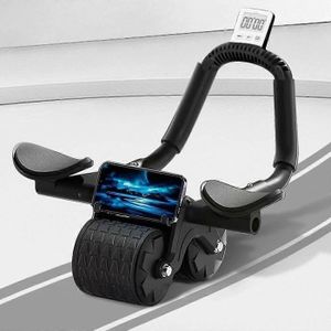 Roue Abdominale TOWEBOORY – Double Roue à Rebond Automatique, Support Téléphone, 1400g, Bleu/Rouge – Fitness Abdos