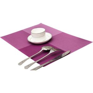 SET DE TABLE Set de 4 napperons anti-dérapants en PVC violet - 