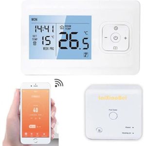 THERMOSTAT D'AMBIANCE Thermostat d’Ambiance intelligent sans fil WiFi - LAIXIAOBEI - ME901H - Programmable - Gaz naturel - Blanc