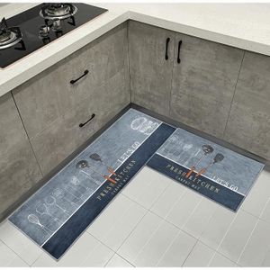 Lot De 2 Tapis De Cuisine Et Tapis De Sol En Forme De Bonhomme De Neige A Carreaux Buffalo 40 X 60 Cm Et 40 X 120 Cm Tapis Antiderapant A Profil Bas 98825173
