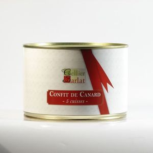 PLAT CUISINÉ VIANDE Confit de Canard (5 cuisses) 1600g - CELLIER DU PÉRIGORD - Cuisses de Canard à foie gras
