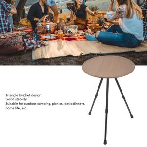 Table de jardin pliante ronde table basse ordinateur portable table pique-nique dîner camping dîner vin 