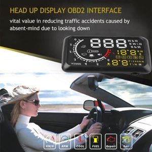 Fdit instrument HUD Universal Auto HUD Head UP Display Projecteur  multifonctionnel GPS Compteur de vitesse Charge solaire - Cdiscount Auto