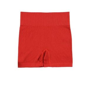 SHORT DE SPORT Short,SVOKOR-Short de Fitness sans Couture pour Femme,Vêtement de Motard Taille Haute,Push Up- Rib Red[E52]