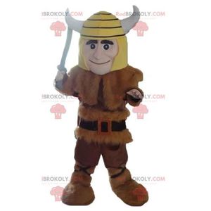 DÉGUISEMENT - PANOPLIE Mascotte de Viking en peau de bête avec un casque 