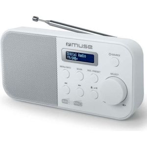 RADIO CD CASSETTE Radio portable DAB + et FM MUSE M-109 DBW avec fin