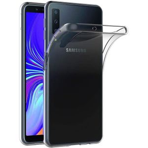 COQUE - BUMPER Coque Samsung Galaxy A7 (2018) Housse Transparente de Protection Fine en Silicone Ultra Mince, Etui Bumper Amortissant