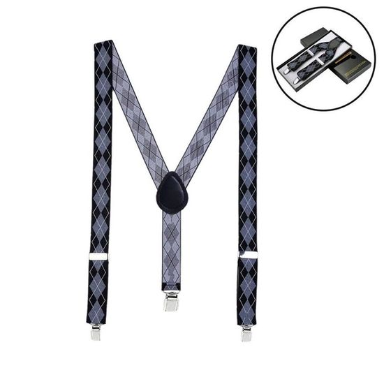 Bretelles DonDon Étroites 2,5 Cm - Avec Clips En Y Pour Homme, Élastiques Et Réglables
