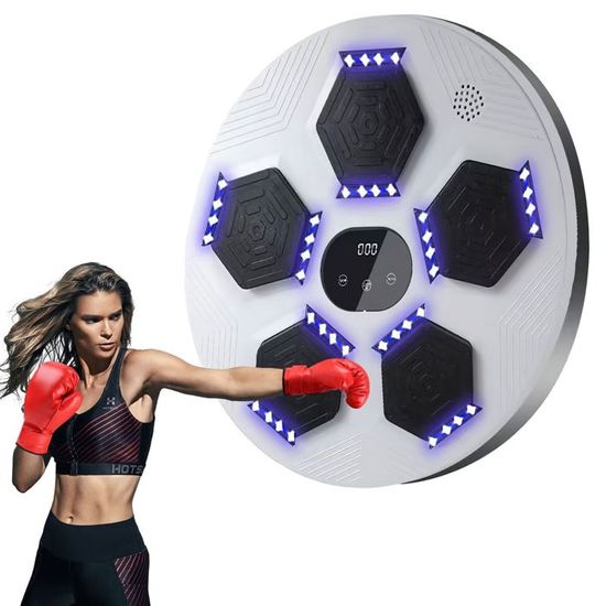 Machine De Boxe Musicale Bluetooth Pour Enfants - Avec Lumières, Score, Gants Inclus