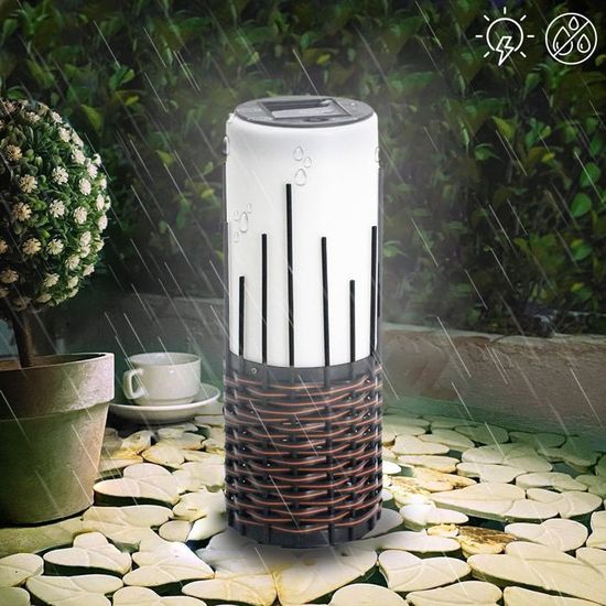 2 Lanternes Solaires Jardin - Effet Bougie Scintillant - IP44 - Éclairage Automatique