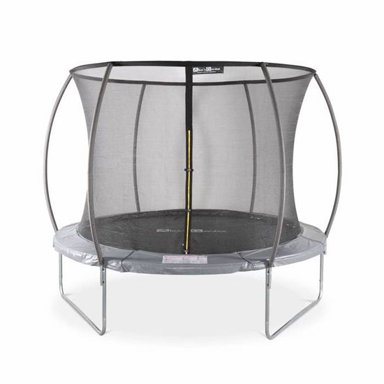 Trampoline rond Ø 305cm gris avec filet de protection intérieur - Mars Inner – Nouveau modèle - trampoline de jardin 3.05m 305 cm