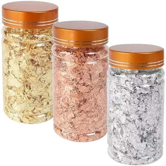 Flocons Dorure Feuille D'or Pour Résine - Couleurs Vives (cuivre, Bleu, Rouge...) - Artisanat, Bijoux, Nail Art