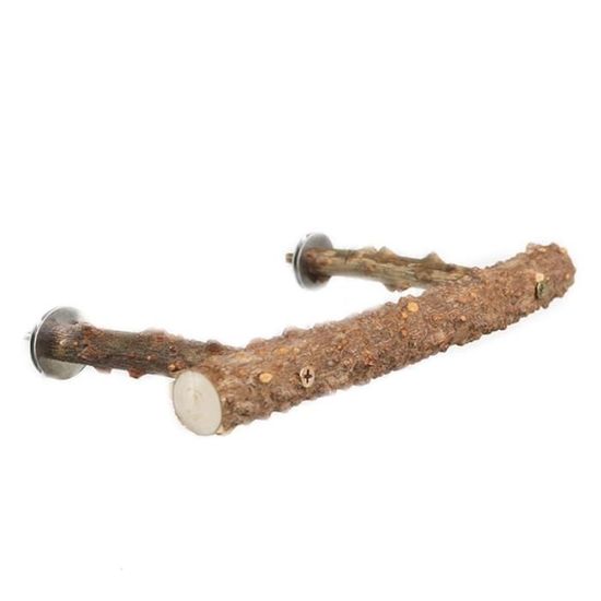 Stand à Oiseaux Naturel En Pin Et Poivre – Perchoir Non Glissant Pour Perruches, Perroquets – Aire De Jeu Et Repos Pour Cage - 6