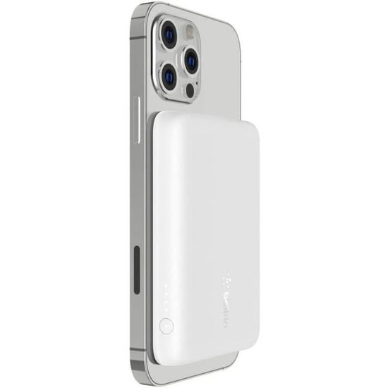 Belkin Batterie externe sans fil magnetique 2,5K (chargeur portable compatible avec MagSafe pour iPhone 14, 13, 12 charge rapide