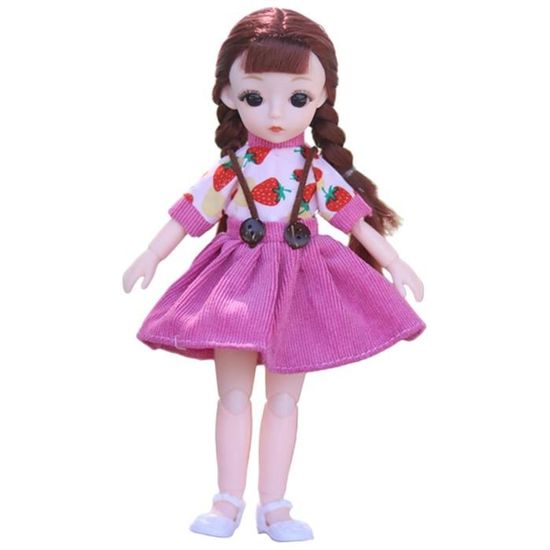 1/6 BJD Poupée Articulé Avec Robe Chaussures Maquillage Visage