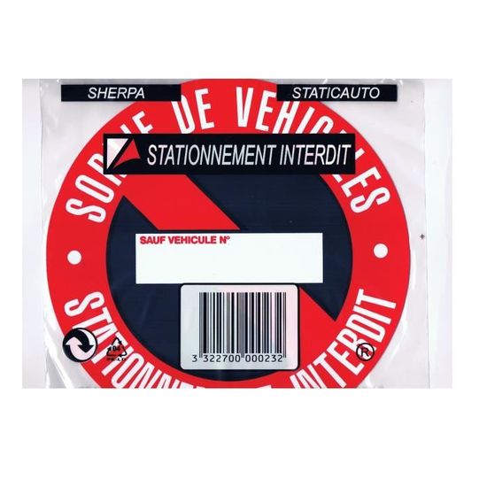 6 disques de panneaux autocollants Stationnement Interdit Papier autocollant  dissuasif rond STATIONNEMENT INTERDIT - Cdiscount Auto
