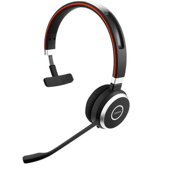 Casque Jabra Evolve 65+ MS Mono - Sans fil - Supra-aural - Bluetooth - Anti-bruit