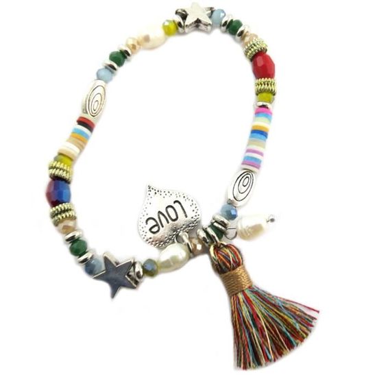 Bracelet bijou 'Lilipoupettes' multicolore - LES TRESORS DE LILY