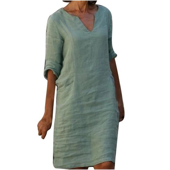 Costume Femme Chic Robe Femme Boheme Robes Ete Femmes Vert Et
