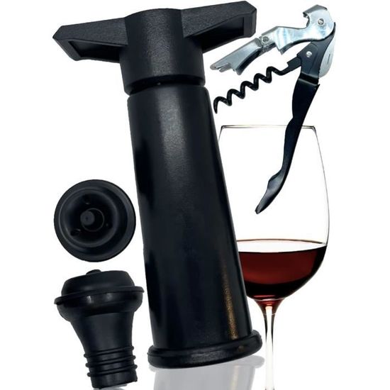 Lot De 4 Décapsuleurs Pompe à Air – Tire-Bouchon Pression D'Air Rapide & Sans Effort (Noir) – Cadeau Parfait Pour Amateurs De Vin