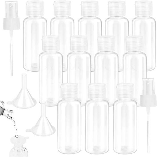 Lot De 12 Petits Flacons Compte-gouttes En Plastique - Blanc - Pour Yeux, Liquides