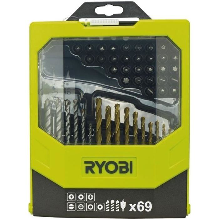 Ryobi Ensemble de Forets 69 Pièces
