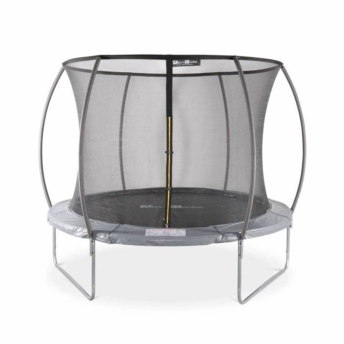 Trampoline rond Ø 305cm gris avec filet de protection intérieur - Mars Inner – Nouveau modèle - trampoline de jardin 3,05m 305 cm