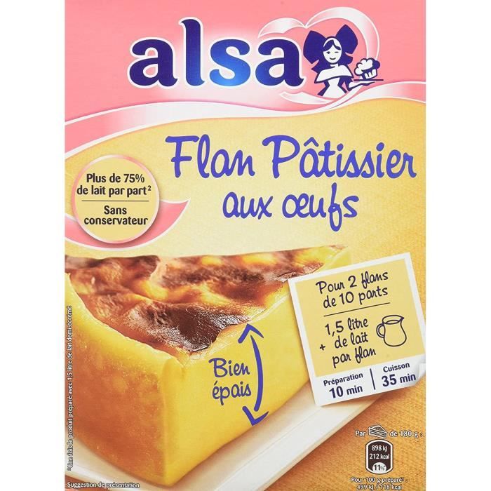 Cafe Moulu - LOT DE 4 - ALSA Préparation flan pâtissier aux œufs 720g