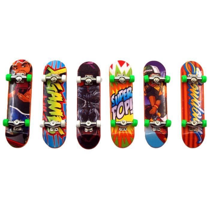 6 pièces drôle Mini en plastique décoratif doigt conseil pont jouet planche à SKATEBOARD - SHORTBOARD - LONGBOARD - PACK