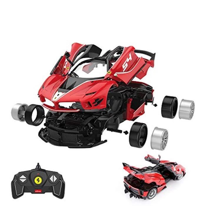 Jeu D'Assemblage UN90E Kits de voiture RC à construire, 1/18 Ferrari FXXK EVO Kit de construction d'assemblage de voiture RC avec té