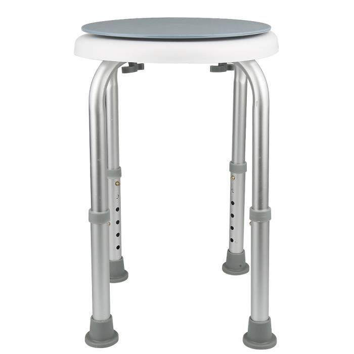 Tabouret de douche rotatif Pour Enfants/âgée Réglable en hauteur36-51cm Bleu-Haute qualité