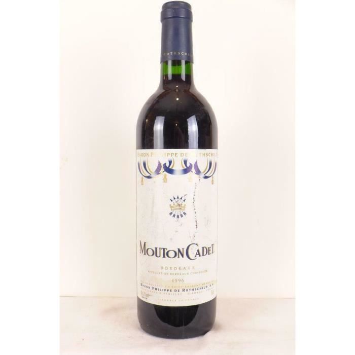 bordeaux mouton cadet baron philippe de rothschild (b1) rouge 1996 - bordeaux