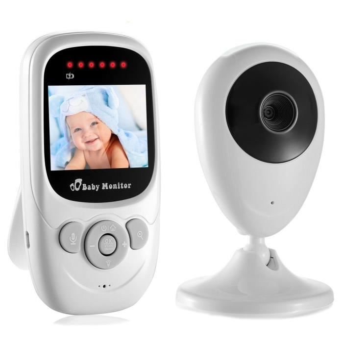 LEXLIFE Babyphone Vidéo 2,4 '' LCD, Ecoute bébé Surveillance Multifonctions sans fil zoom bidirectionnelle Vision nocturne