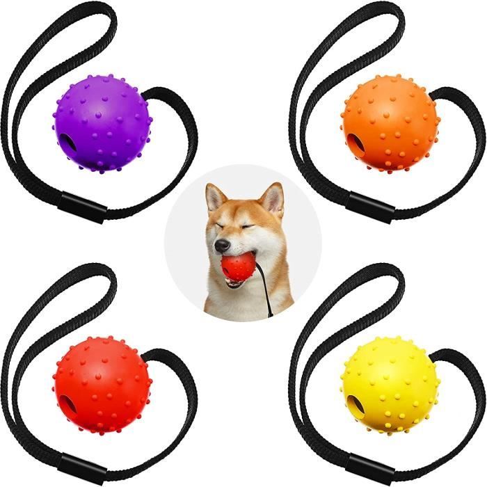 4 pièces ballon de chien sur une corde interactif balle de dressage de chien balle jouet sur une corde pour chien jouet de récompens