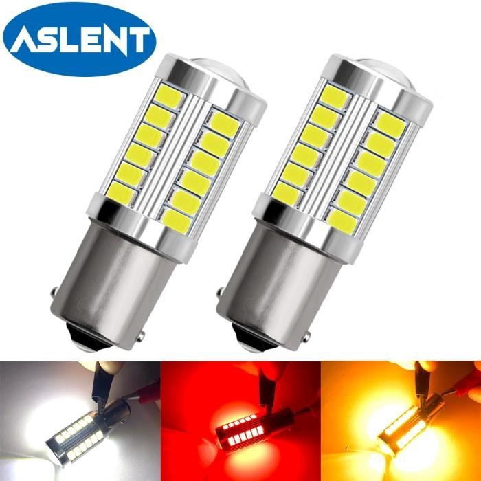YELLOW 7443 T20 W21 5W -Ampoule de clignotant P21-5W led LED 1157 K W21-5W 1156 6000 p27-7w, 2x P21W BAY15D PY21W BAU15S BA15S blanc
