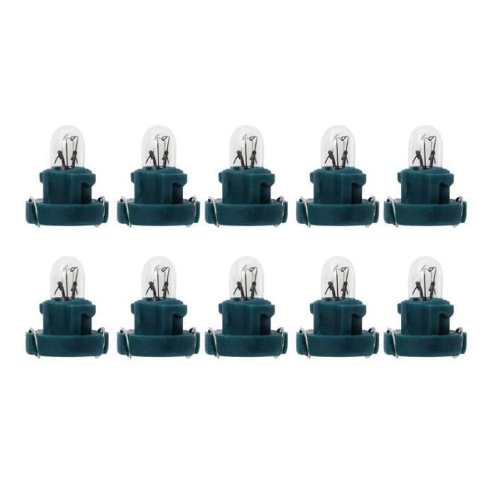 green -Ampoules T3 pour intérieur de voiture, 10 pièces, lampes de tableau de bord pour Honda, lumières d'instruments pour voitur